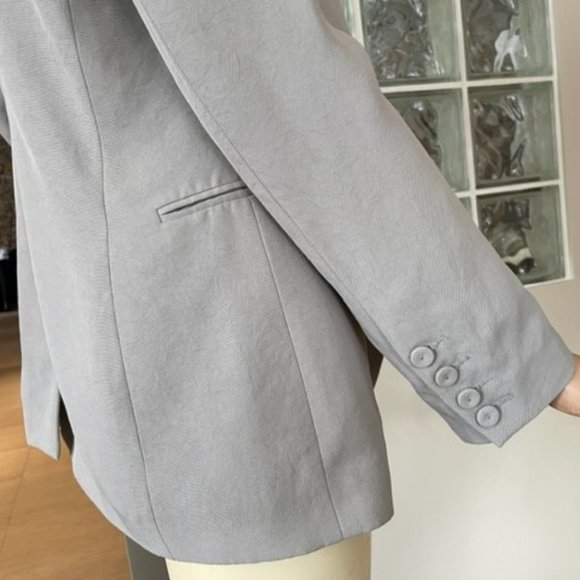 COMPTOIR DES COTONNIERS LIGHT GREY JACKET Uniquely Styled DESIGNER BLAZER - Picture 4 of 10